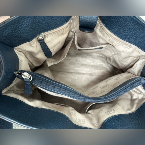 Michael Kors blue leather shoulder satchel - Picture 7 of 10